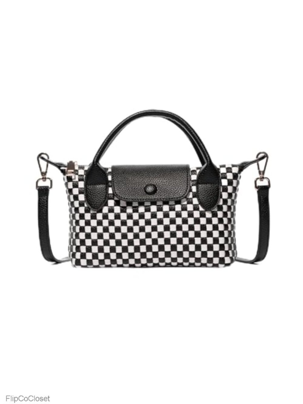 Woven Vegan Leather Crossbody Bag Mini Shoulder Purse Y2K Handbag